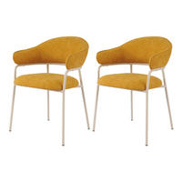 STÜHLE 2er Set Gelb Weiß 56,5/57/82,5 cm - Gelb, Textil (56.5/82.5/57cm) - Mobili Rebecca