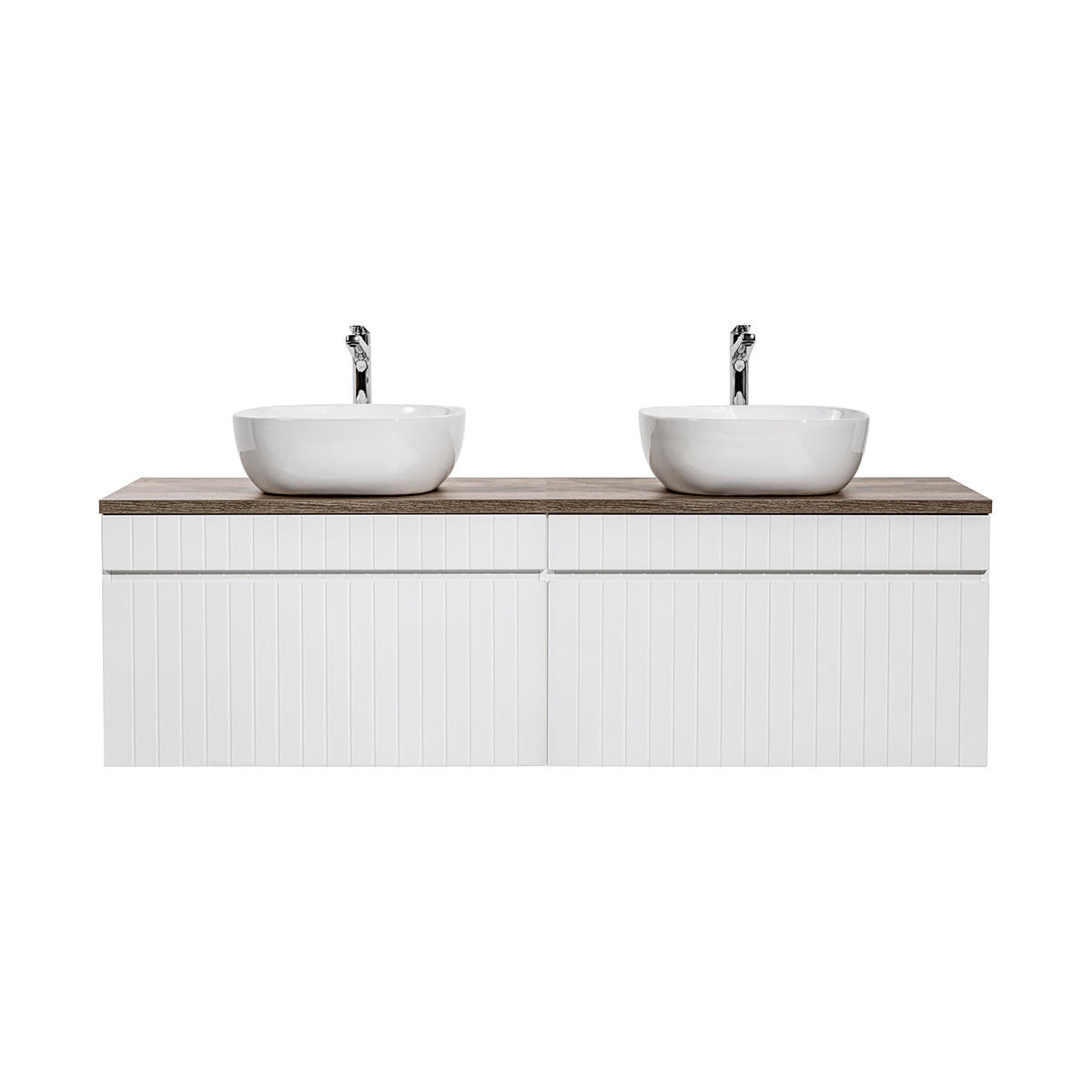 DVOJUMYVADLO 160cm Zelie Bílá - bílá, kompozitní dřevo (160/48/46cm) - Petits-meubles