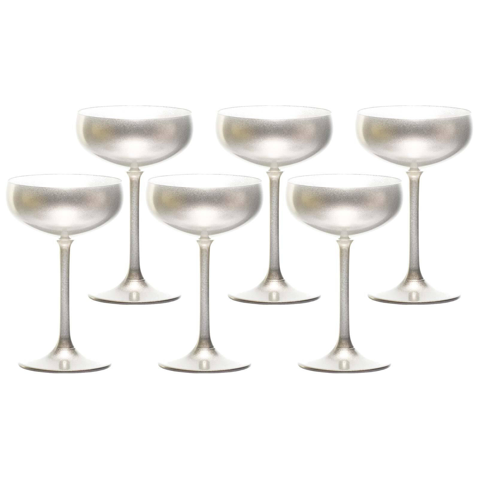SEKTSCHALEN Elements Silber 230 ml 6er Set - Silberfarben, Glas (0.23L) - Stölzle Lausitz