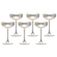 SEKTSCHALEN Elements Silber 230 ml 6er Set - Silberfarben, Glas (0.23L) - Stölzle Lausitz