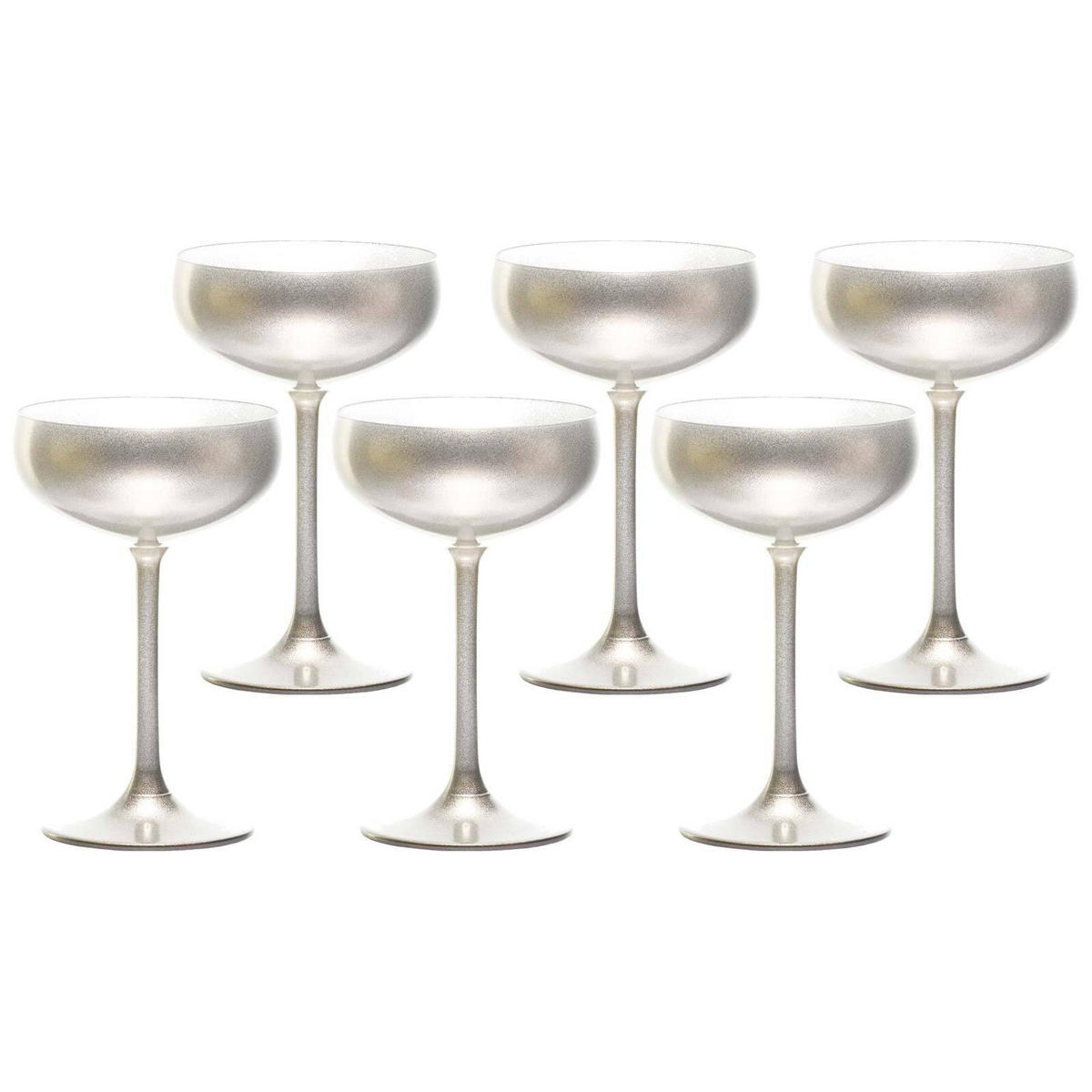 SEKTSCHALEN Elements Silber 230 ml 6er Set - Silberfarben, Glas (0.23L) - Stölzle Lausitz