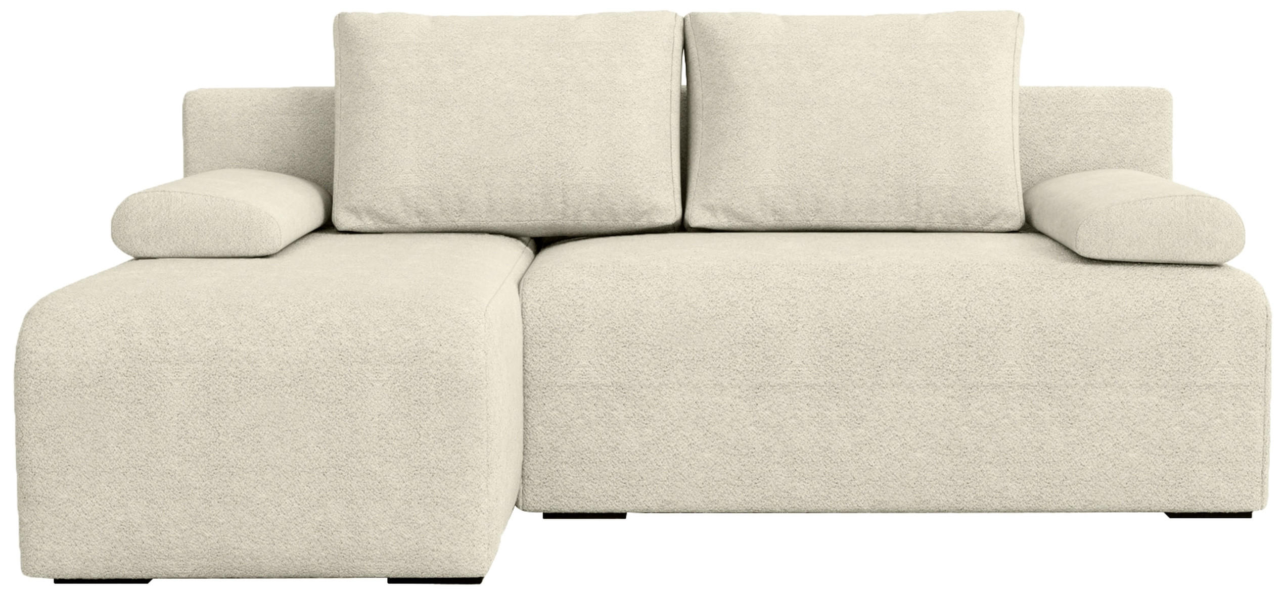 ECKSOFA Ernest mit Schlaffunktion Beige Bouclé - Beige, Textil (200/145cm) - Bromarkt