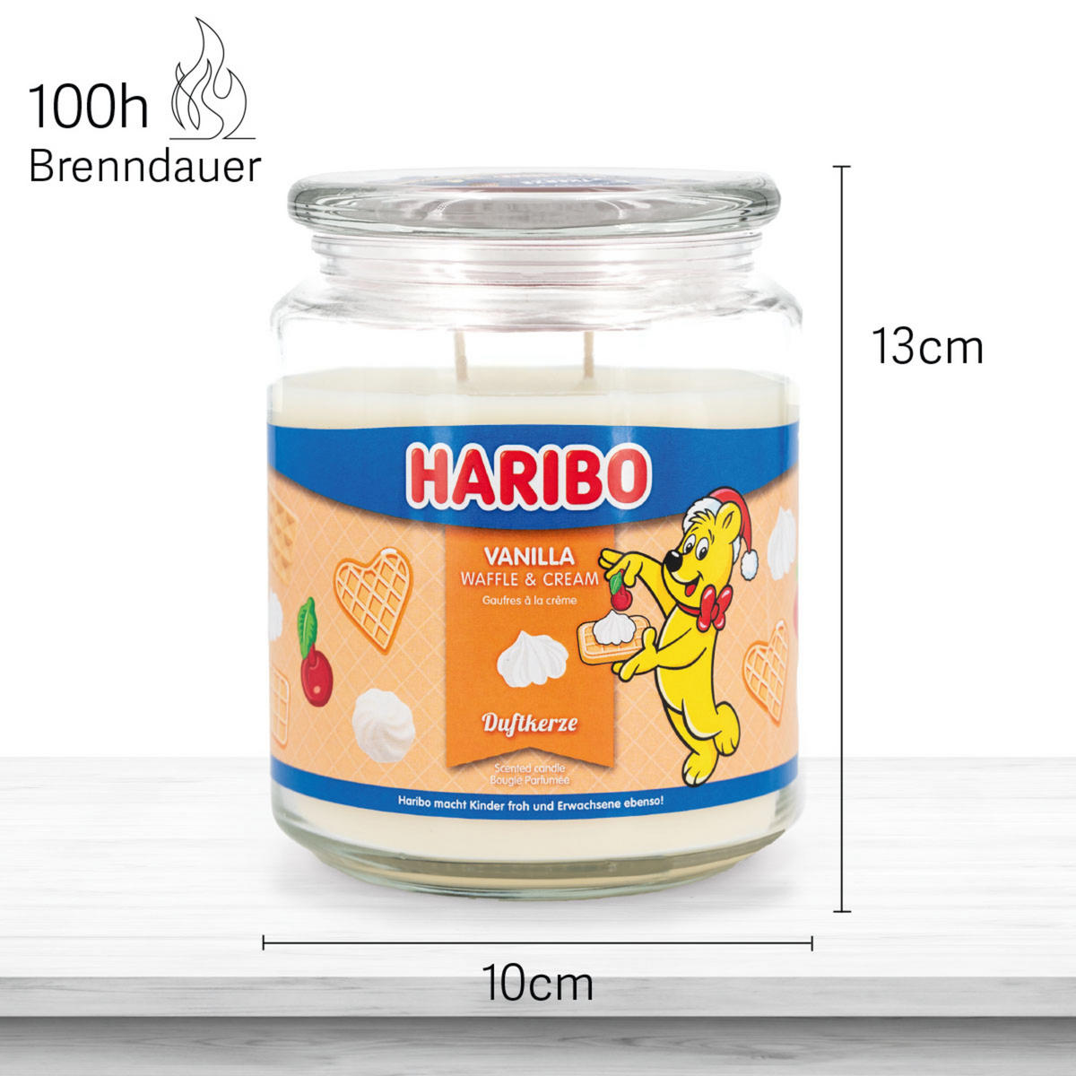 DUFTKERZE Haribo - Beige, Glas/Naturmaterialen (10/13cm)