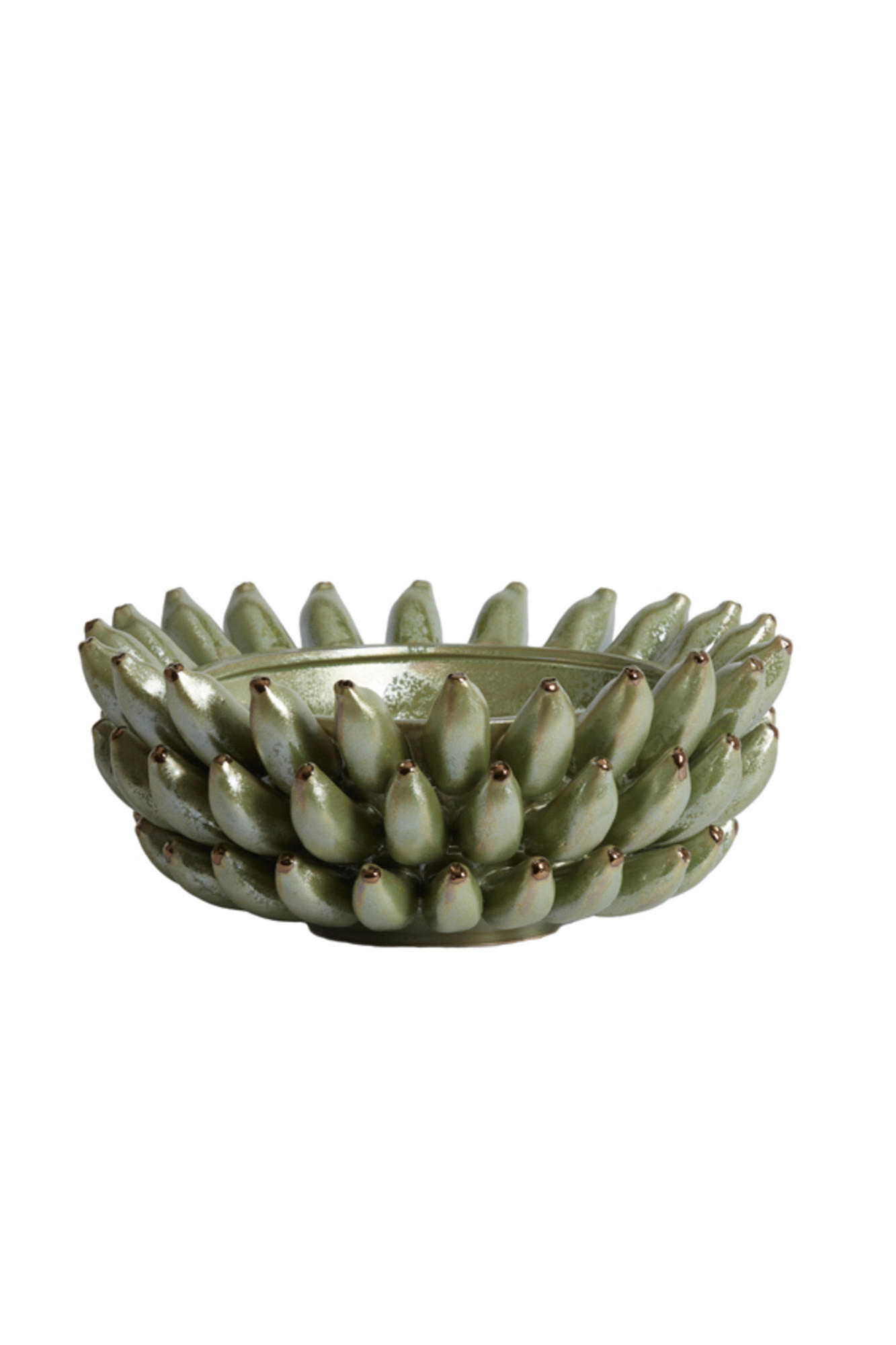 SCHALE Zita Grün Ø34/15 cm - Grün, Keramik (34/15cm) - Light & Living