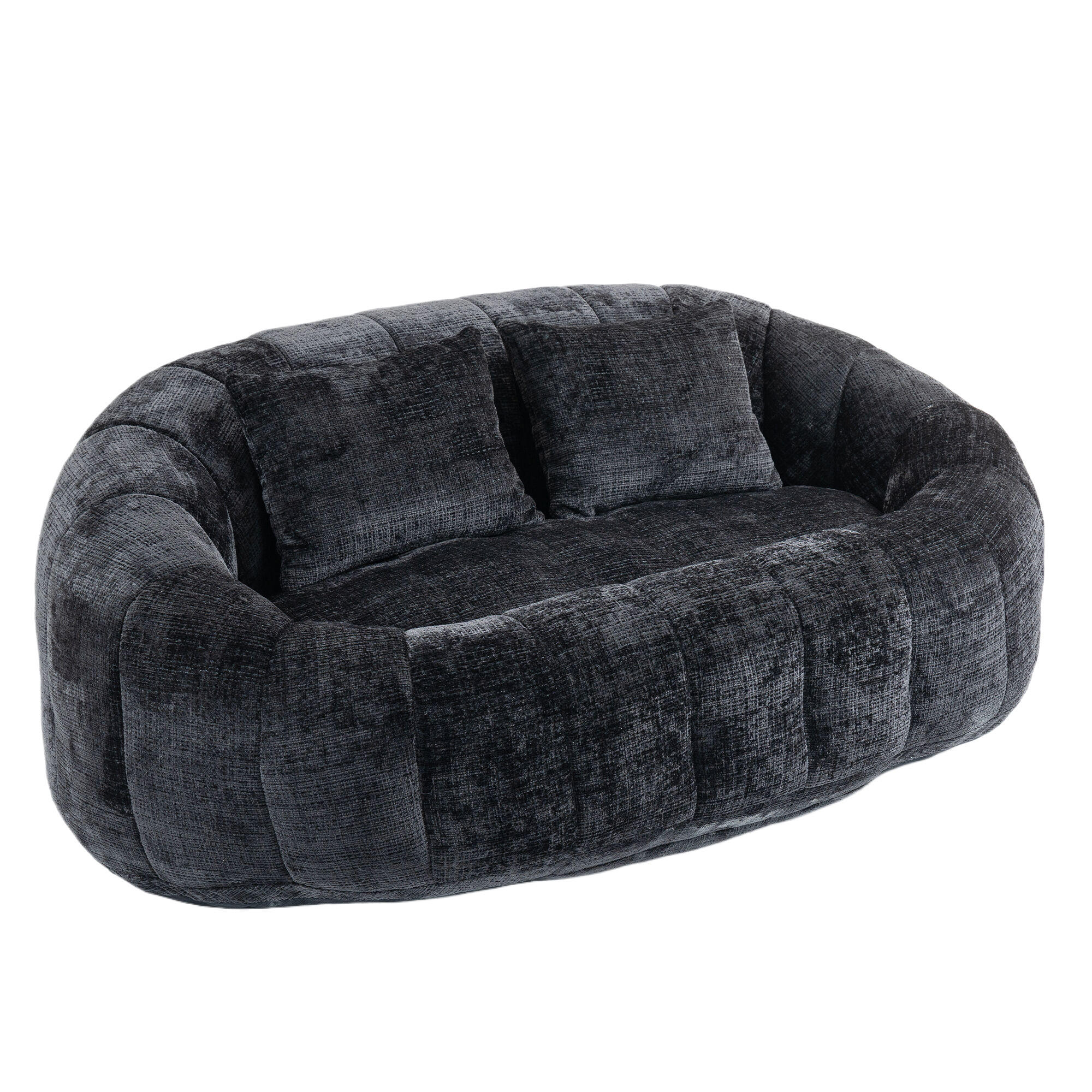 BEAN BAG SOFA – Komfortabler Lazy Lounger mit hochdichtem Memory - Schwarz, Textil (150/63/95cm) - Urban Meuble