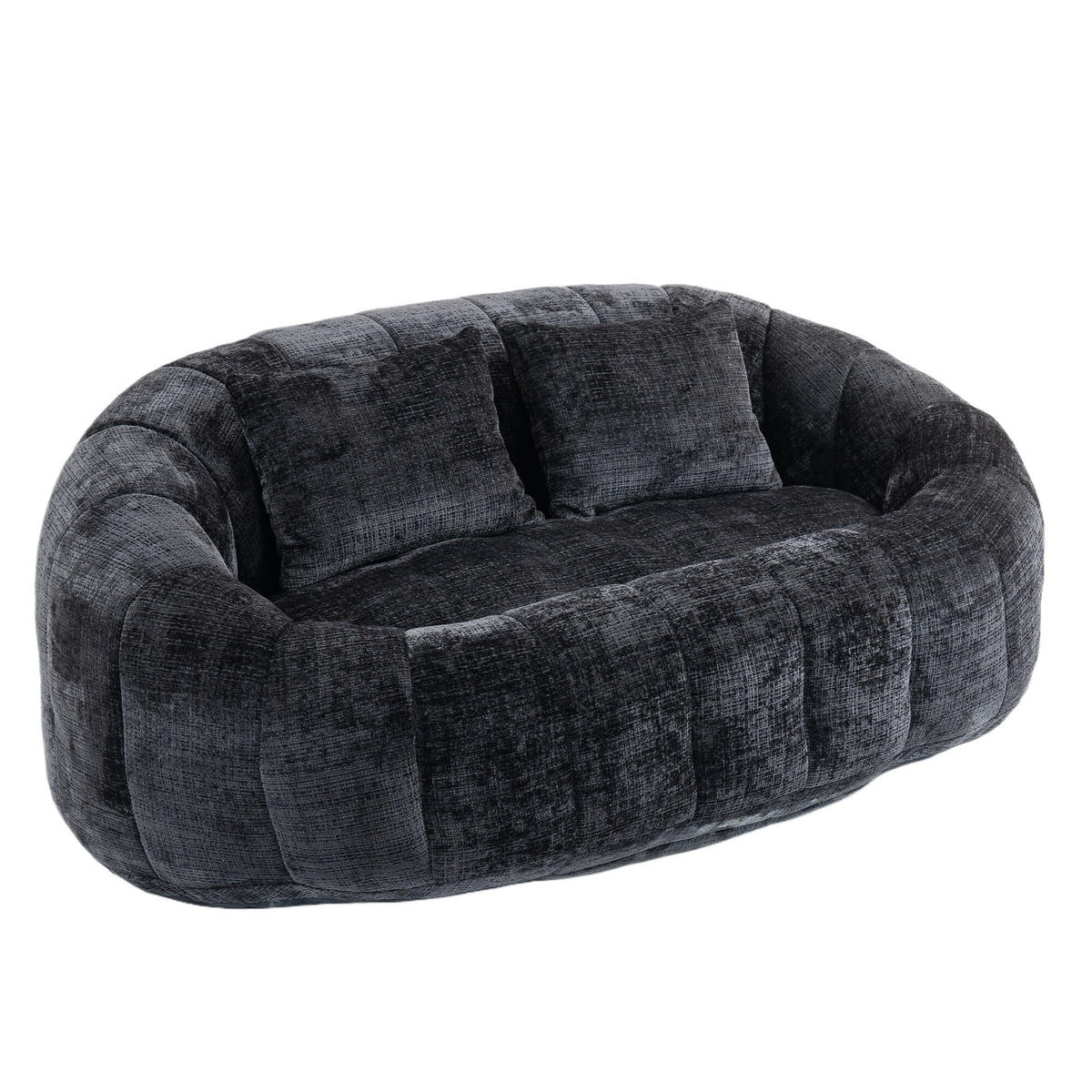 BEAN BAG SOFA – Komfortabler Lazy Lounger mit hochdichtem Memory - Schwarz, Textil (150/63/95cm) - Urban Meuble