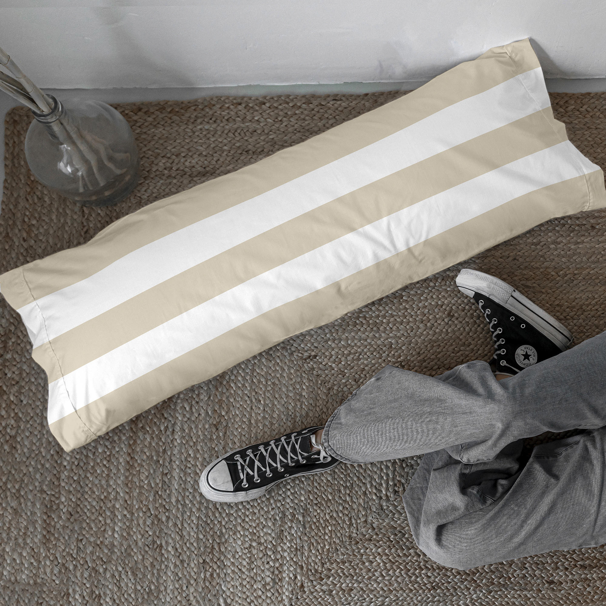 KISSENBEZUG breton 60x60 cm beige - Beige, Textil (60/60cm) - Happy Friday