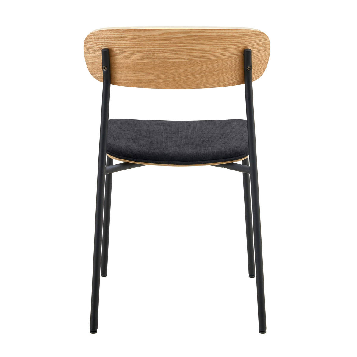STÜHLE 2-tlg., Schwarz - Schwarz, Holz (46/78/52cm) - Oviala