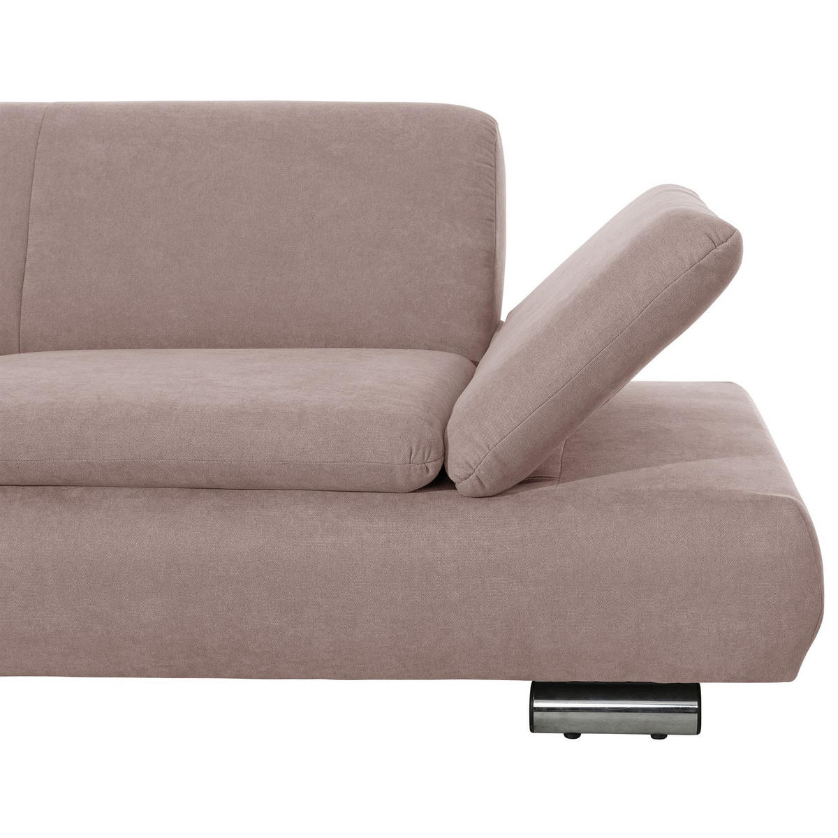 ECKSOFA mit Ottomane links Kaye Flachgewebe rosé - Rosa, Kunststoff (190/270cm) - 58aufmkessel