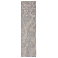 TEPPICH Waschbar LEAM, abstrakt, Grau, 60 x 223 cm - Grau, Textil (60/223cm) - KADIMA DESIGN