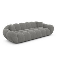 4-SITZER-SOFA Liva Grau Strukturstoff - Grau, Textil (265/70/93cm) - VAROYAL