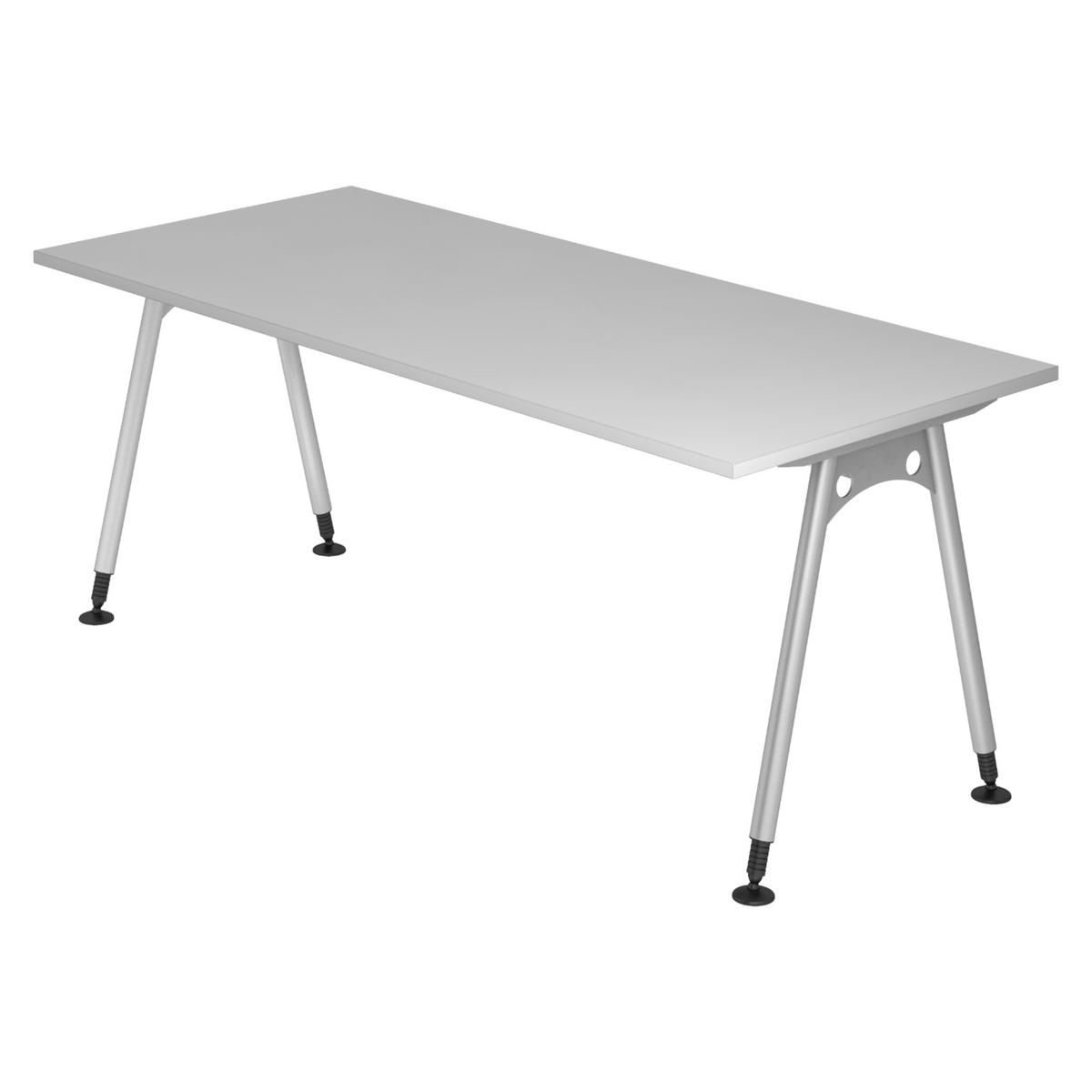SCHREIBTISCH Serie-A 80/180/72 cm in Grau - Grau, Holzwerkstoff (80/180/72cm) - bümö