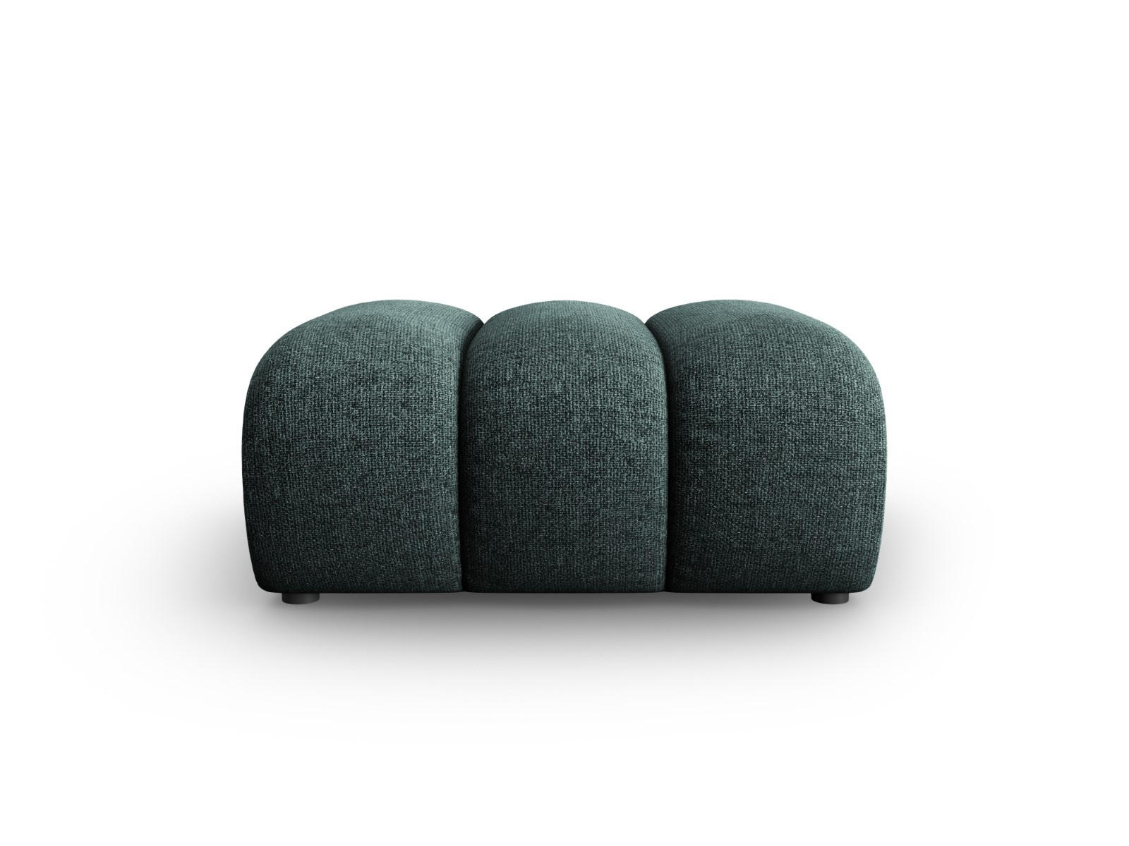 POUF Lupine aus Chenille-Stoff petrol - Petrol, Textil (95/43/92cm) - Micadoni