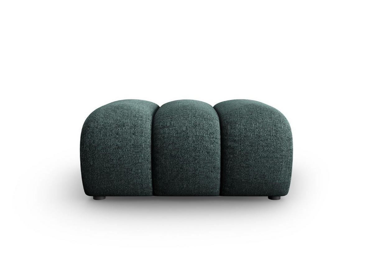 POUF Lupine aus Chenille-Stoff petrol - Petrol, Textil (95/43/92cm) - Micadoni