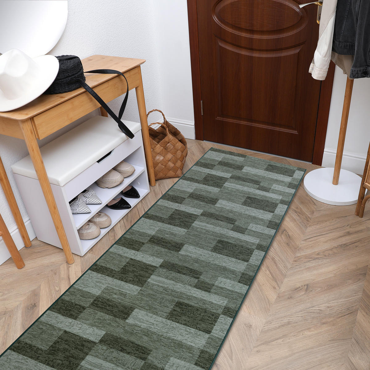 LÄUFER Antirutsch ICONA 100/250 cm - Pastellgrün, Textil (100/250cm) - rugsX