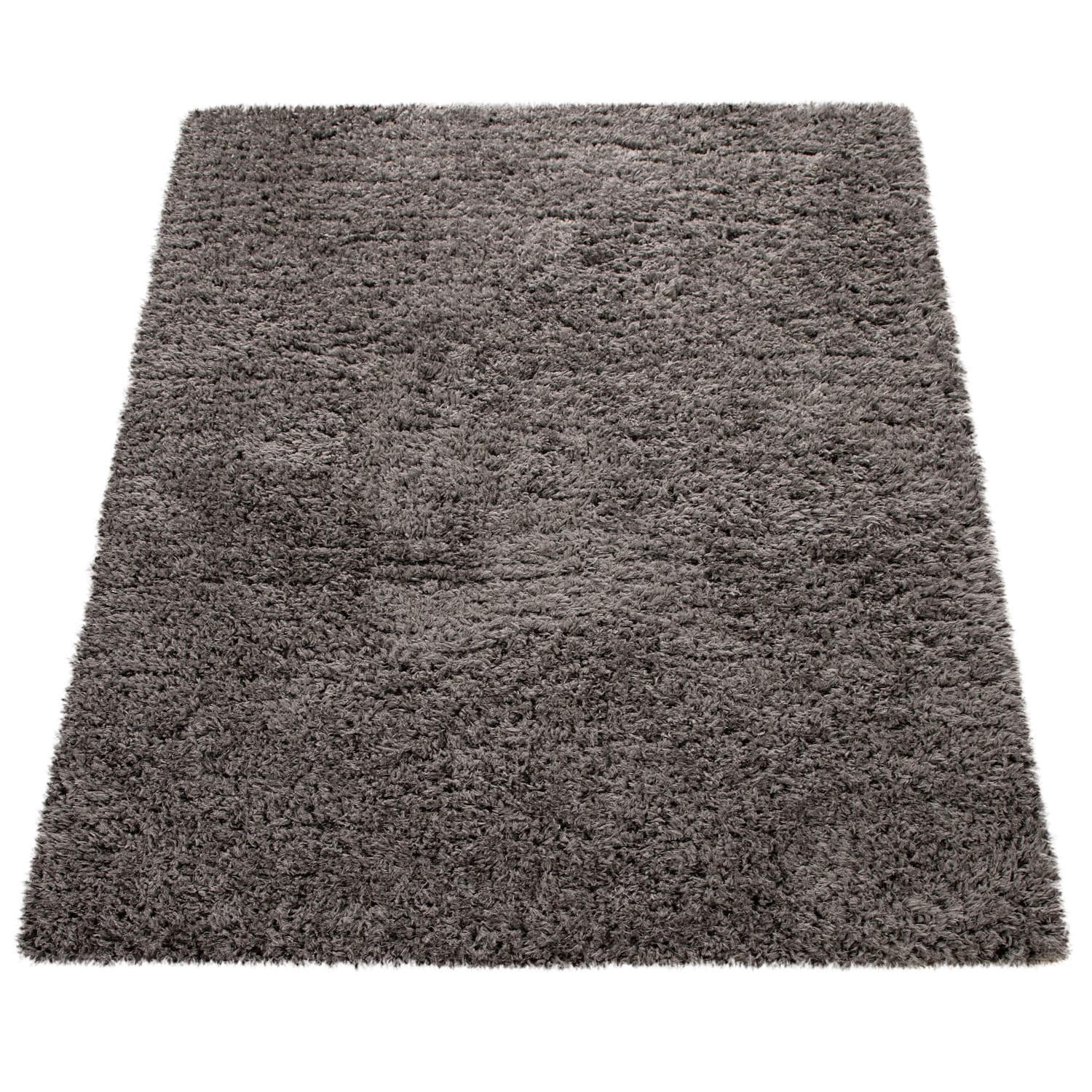TEPPICH Hochflor Shaggy Unifarben Schlafzimmer schmutzabweisend Anthrazit Rechteckig 80x150 - Anthrazit, Textil (80/150cm) - KADIMA DESIGN