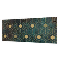 FOTOTAPETE 250x104 cm - Geometrische Sechsecke - Grün, Textil (250/104cm) - Wallfluent
