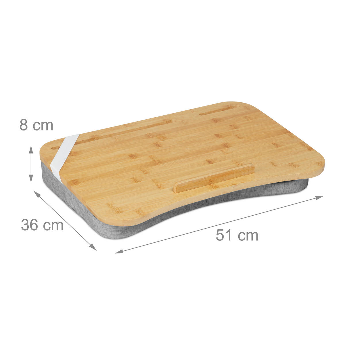 VANKÚŠ na laptop - viacfarebná, drevo/textil (36/51/8cm) - Relaxdays