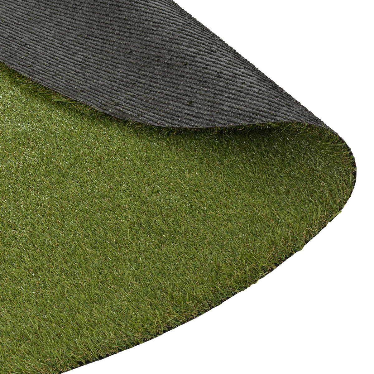 LUXUS KUNSTRASEN RASENTEPPICH CHELSEA RUND - Grün, Textil (133/133cm) - Snapstyle