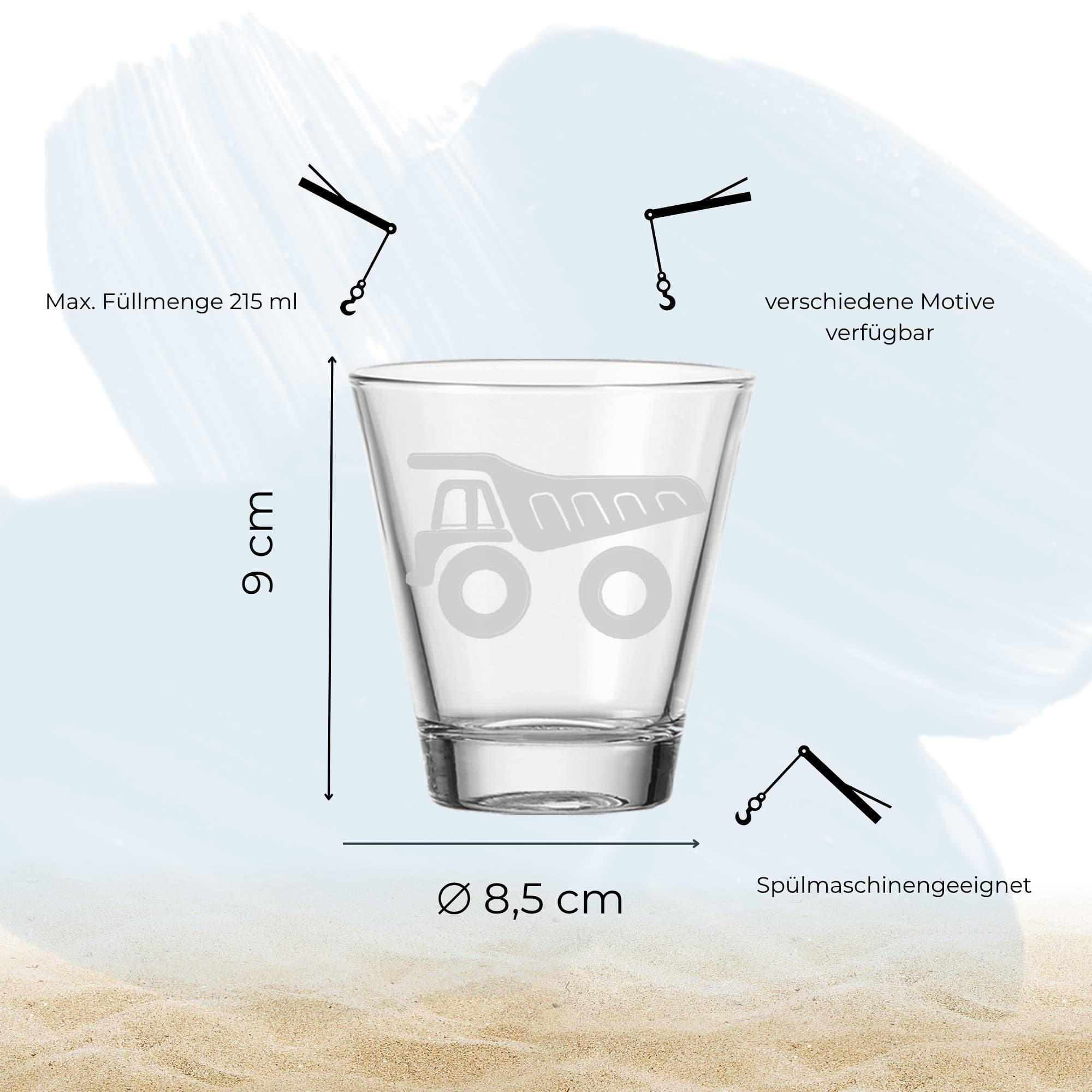 KINDERBECHER Kipper transparent 215 ml - Transparent, Glas (0.215L) - LUXENTU