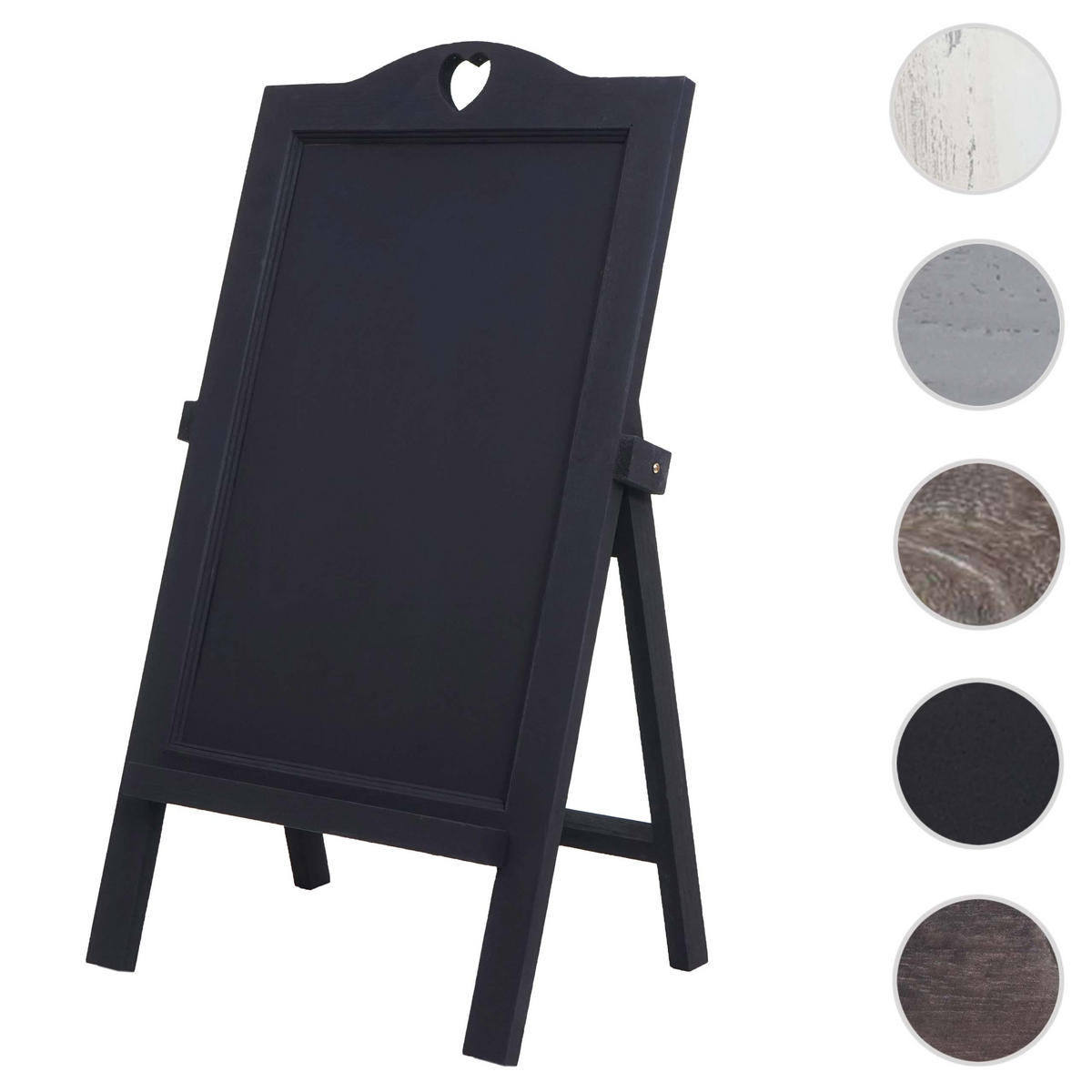 WERBETAFEL 66x37x27cm Shabby-Look Vintage Dunkelgrau - Dunkelgrau, Holz (37/66/27cm) - PROREGAL