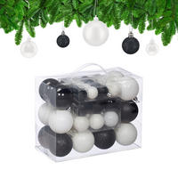 VIANOČNÉ gule - viacfarebná, plast (6/7/6cm) - Relaxdays