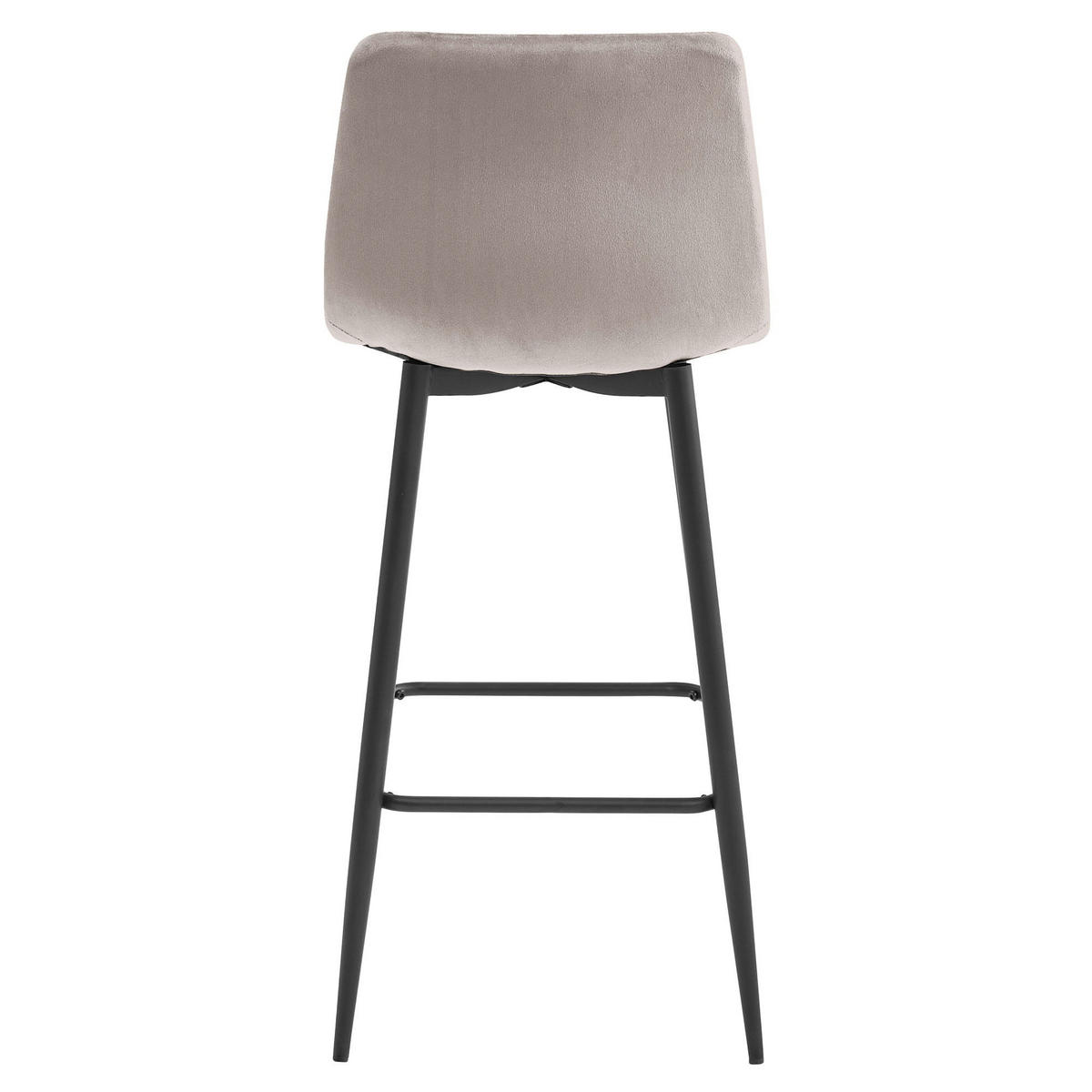 BARHOCKER 2-er Set TEOTO dunkelbeiger Sitz, schwarze Basis - Sandfarben/Beige, Textil (43.5/104/32.5cm) - Valora