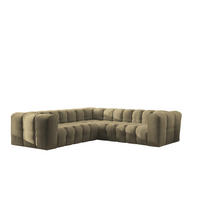 ECKSOFA Corner Mit Steppung BALOO, Chenille-Stoff Moly, Olive - Olivgrün, Holz (270/270cm) - Kaiser Möbel