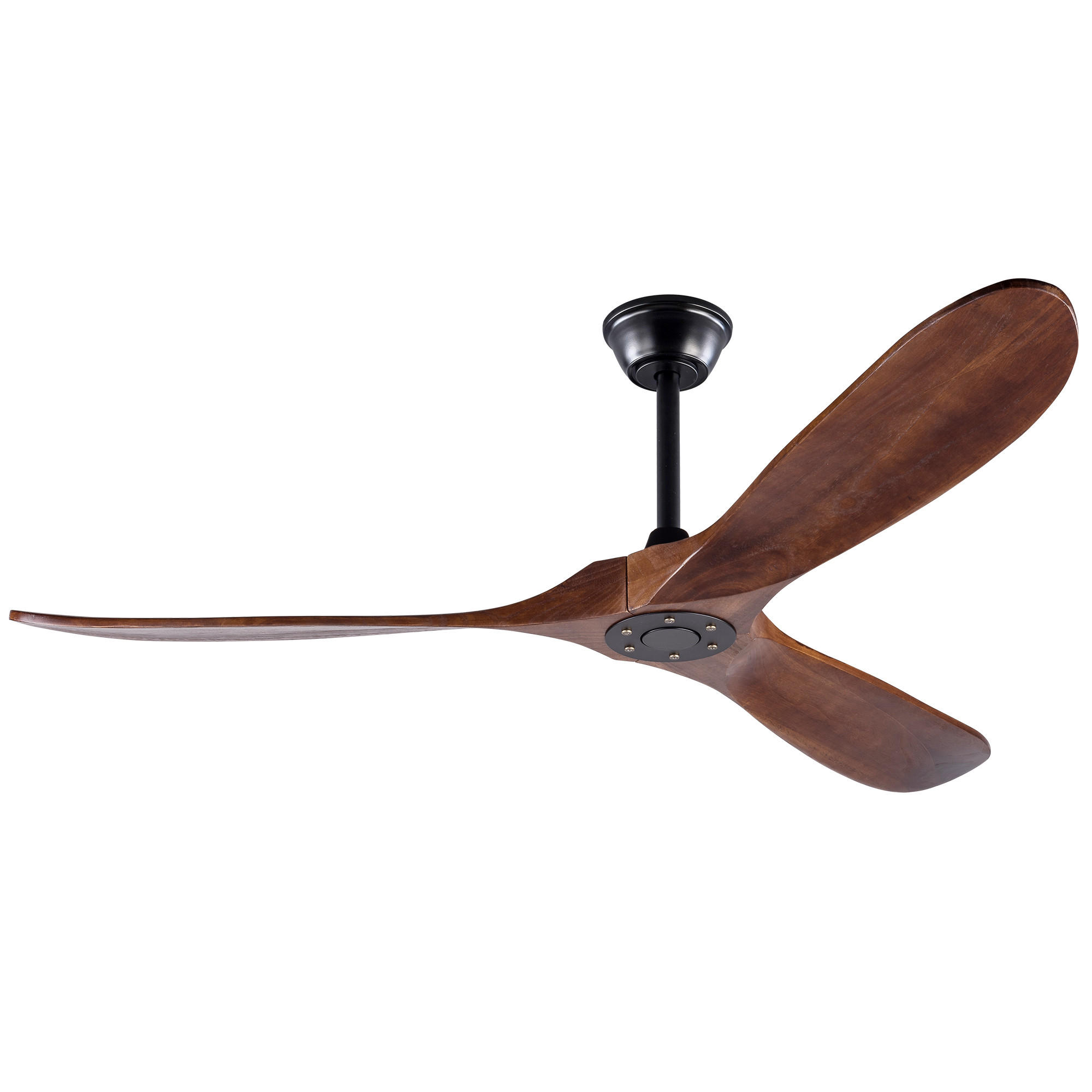 DECKENVENTILATOR DE-16219 60 Zoll ohne Licht & Holz Walnuss - Walnussfarben, Holz/Metall (152/152/32cm) - ComfortXL