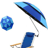 SONNENSCHIRM, Tiefblau + Hellblau, UPF 100+, Schirmdurchmesser: 41,73 Zoll - Blau, Kunststoff (106/106cm) - Authentics