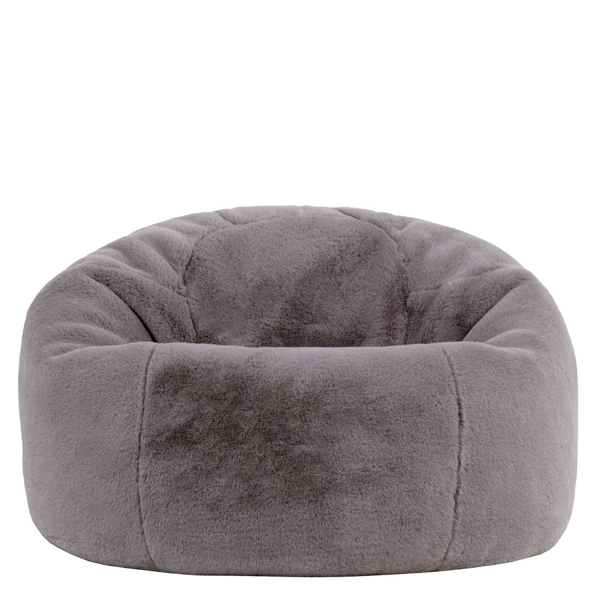 SITZSACK Kingston Kaninchenkunstfell - Grau, Textil (85/50/85cm) - icon