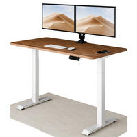 SCHREIBTISCH Elektrisch Höhenverstellbarer HomeOne 140x70cm Weiß/Walnuss mit Memory-Funktion, Anti-Kollisions Technologie - Walnussfarben/Weiß, Holzwerkstoff (70/140/72cm) - Desktronic