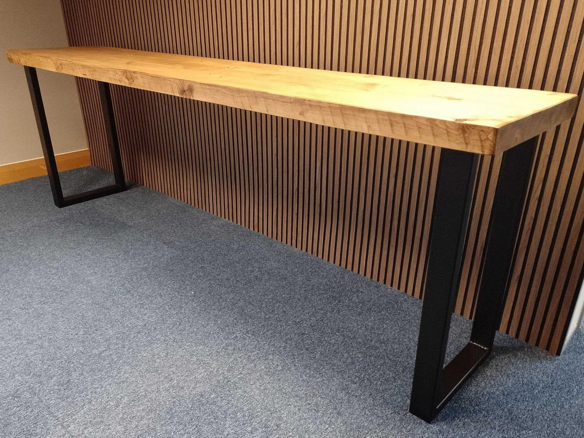 FRÜHSTÜCKSBAR, klobig und stabil – jakobinisch – 200/80/100 cm - Braun, Holz (80/100/200cm) - TRL Handmade Furniture