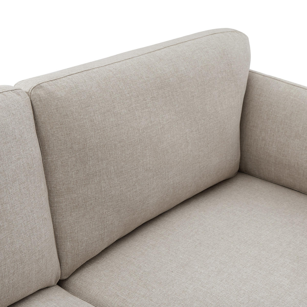 2-SITZER-SOFA Maja Skandinavisches aus beigem Stoff - Beige/Dunkelbraun, Holz/Holzwerkstoff (195/86/80cm) - Sicaan