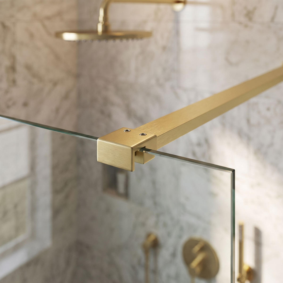 STABILISIERUNGSSTANGE Für Duschwand 150 Cm Rea Brush Gold - Goldfarben, Metall (3.2/150/3.2cm) - REA