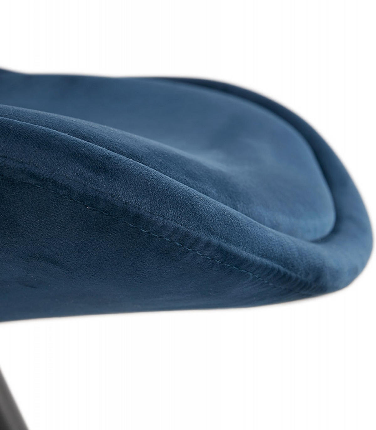 STUHL Stoffbezug Holzgestell mit Goldakzenten, Blau 48x56x83 cm - Blau/Schwarz, Holz/Buchenholz (48/83/56cm) - KADIMA DESIGN