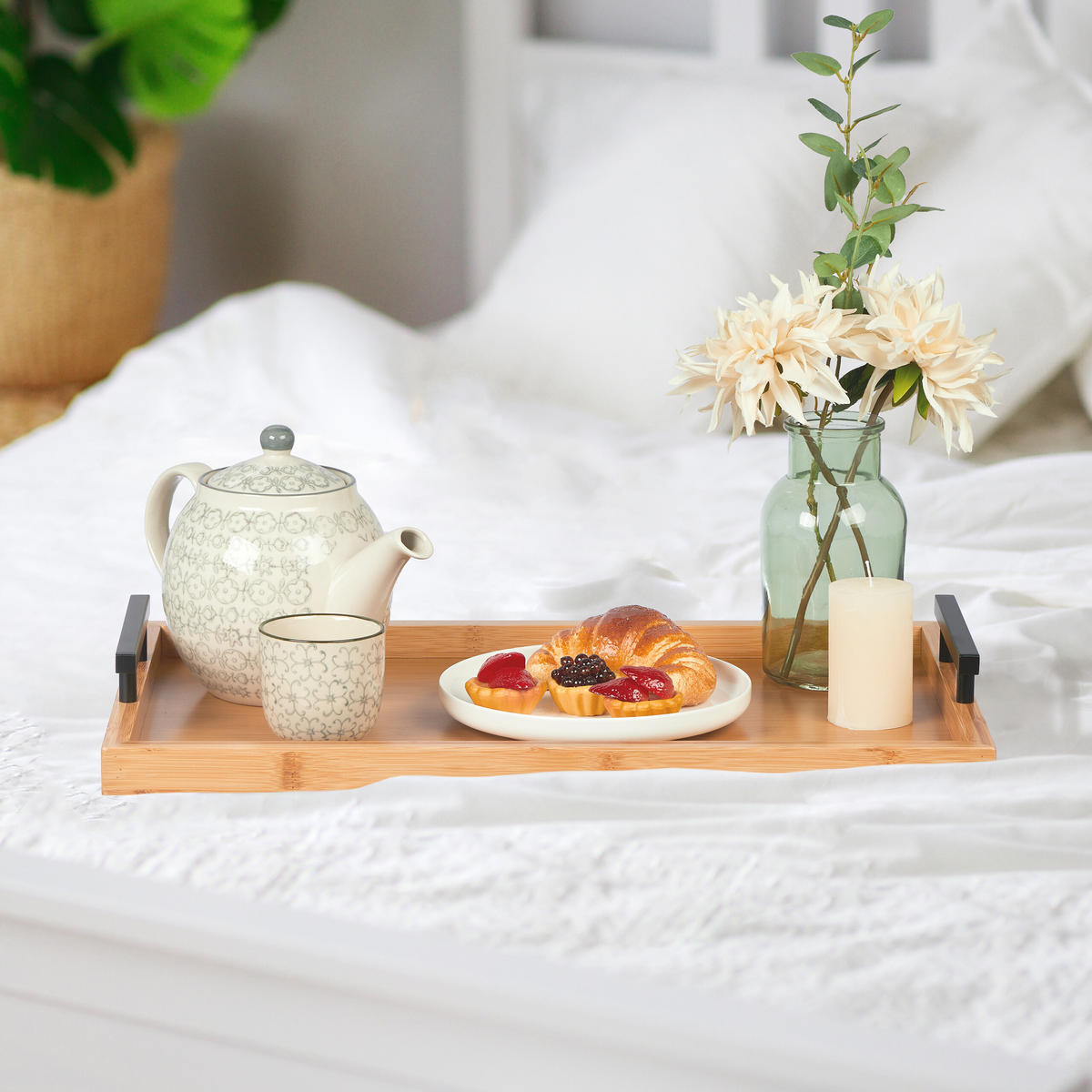 TABLETT - Hellbraun, Holz/Holzwerkstoff (50/7/30cm) - Relaxdays