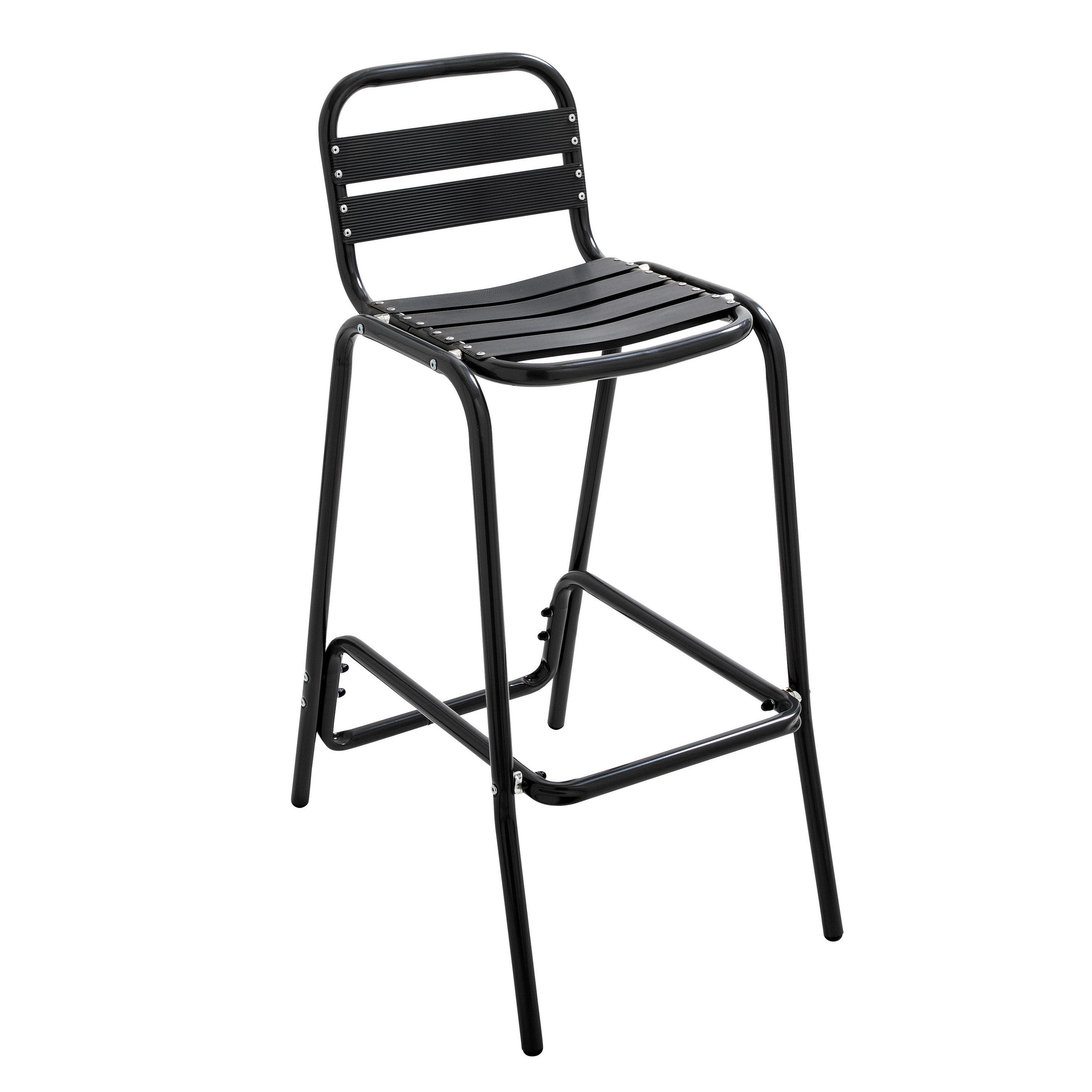 Oviala Barhocker, Schwarz 62x95x45 cm