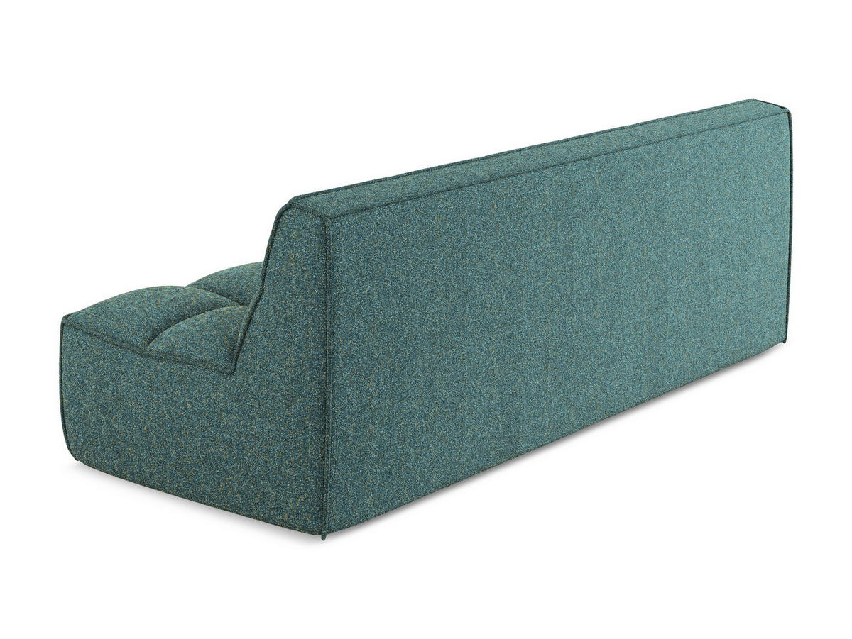 3-SITZER SOFA Strukturstoff Stoff Blau - Blau/Petrol, Kunststoff/Textil (210/75/93cm) - Makamii