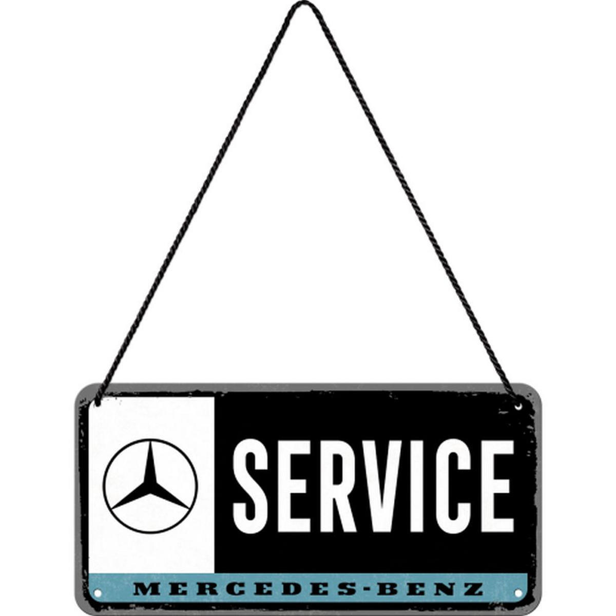 HÄNGESCHILD 10/20 cm Mercedes-Benz Service - Multicolor, Metall (20/10/0.2cm) - Nostalgic-Art