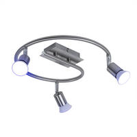 LED DECKENLEUCHTE VELA OPTIMA Silber gebürstet - Silberfarben, Metall (50/50/17cm)