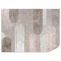 FOTOTAPETE für Wohnzimmer Geometrische Bögen Beige Beton 400x280 - Beige/Braun, Papier (400/280cm) - Muralo