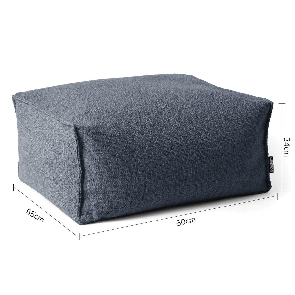 POUF Der Ruhestifter - Dunkelblau, Textil (60/25/45cm) - Mokebo