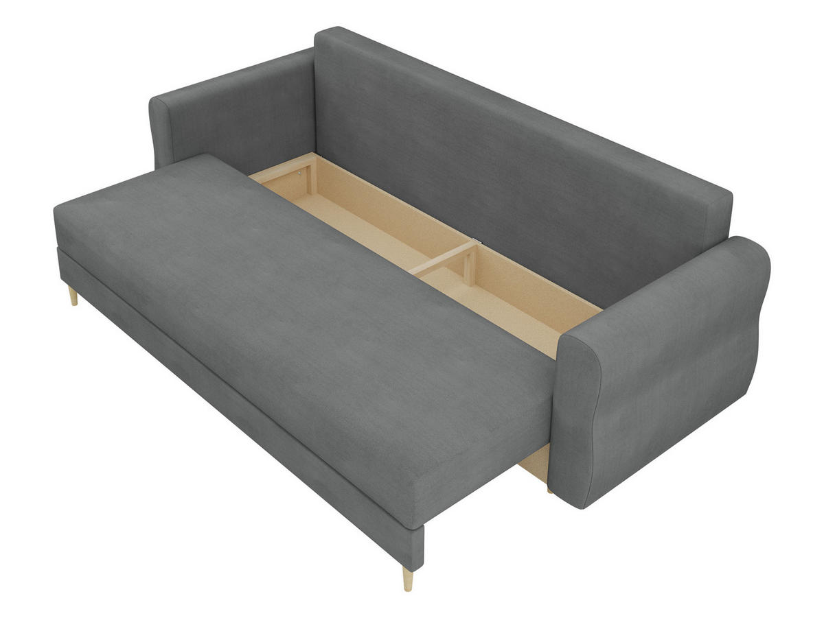 SCHLAFSOFA Zako S 3 - Beige/Naturfarben, Holz/Textil (231/85/77cm) - MIRJAN24