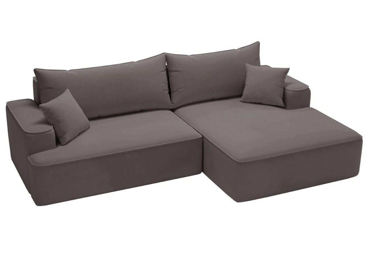 ECKSOFA California Dunkelgrau Rechts - Dunkelgrau, Holz/Textil (270/165cm) - Graingold