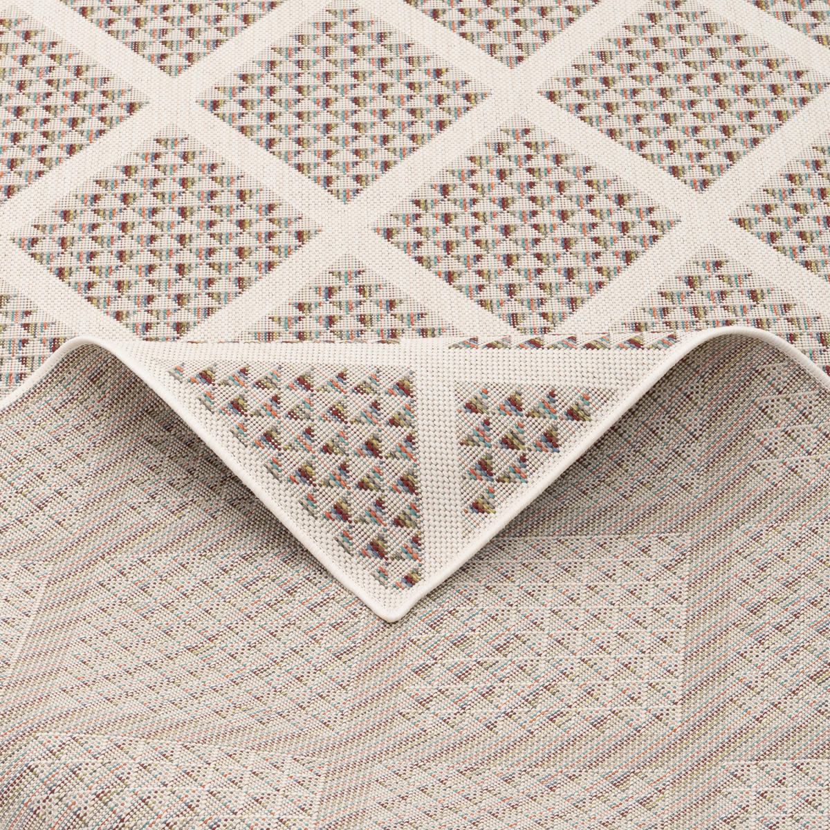 IN & OUTDOOR TEPPICH FLACHGEWEBE CAMPUS MODERN - Beige, Textil (140/200cm) - Pergamon