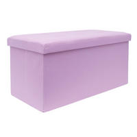 SITZTRUHE Faltbar 76/38/38 cm (Rosa) - Rosa, Textil (38/38/76cm) - Intirilife