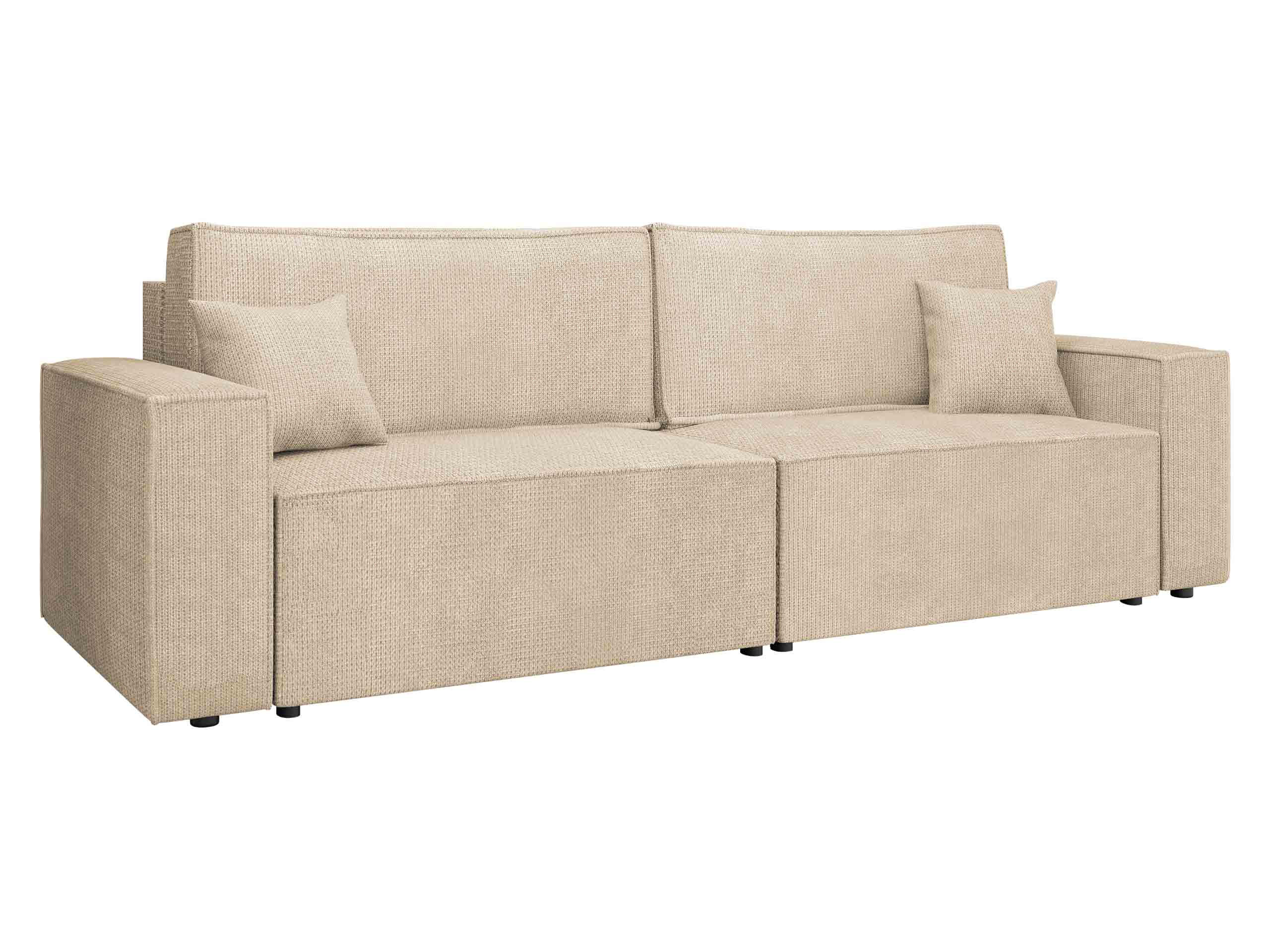 SCHLAFSOFA Karl - Schwarz/Naturfarben, Holz/Kunststoff (245/82/90cm) - MIRJAN24