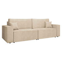 SCHLAFSOFA Karl - Schwarz/Naturfarben, Holz/Kunststoff (245/82/90cm) - MIRJAN24