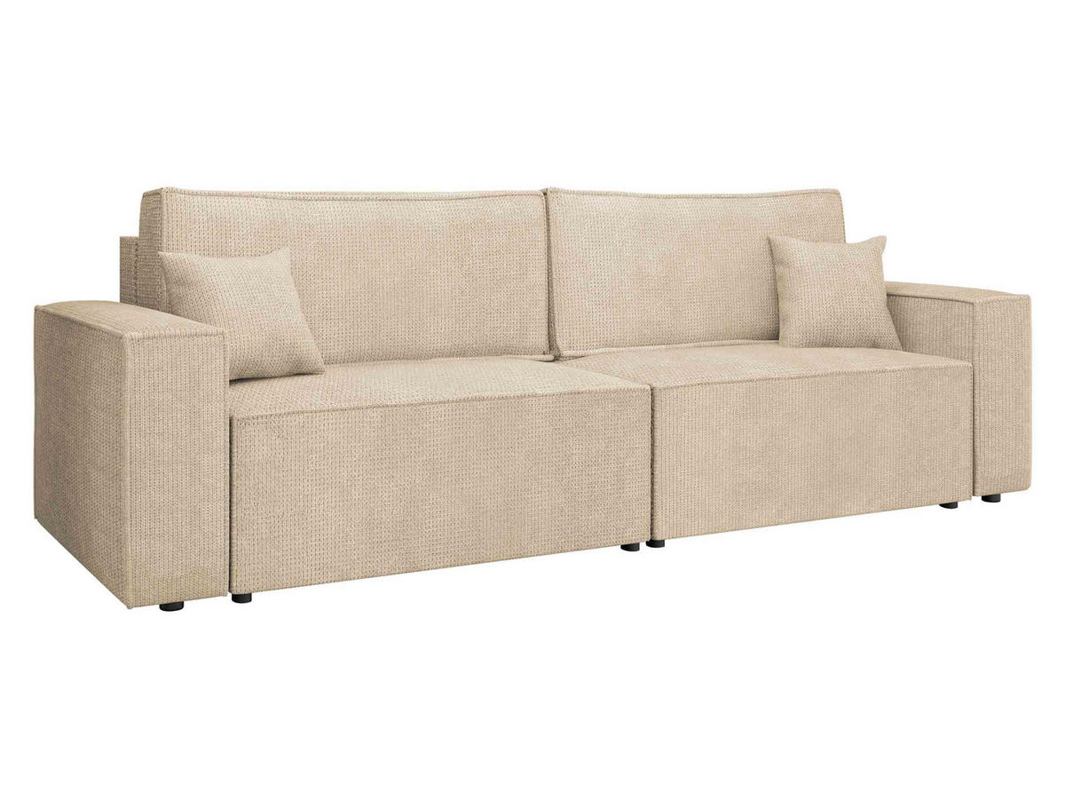 SCHLAFSOFA Karl - Schwarz/Naturfarben, Holz/Kunststoff (245/82/90cm) - MIRJAN24
